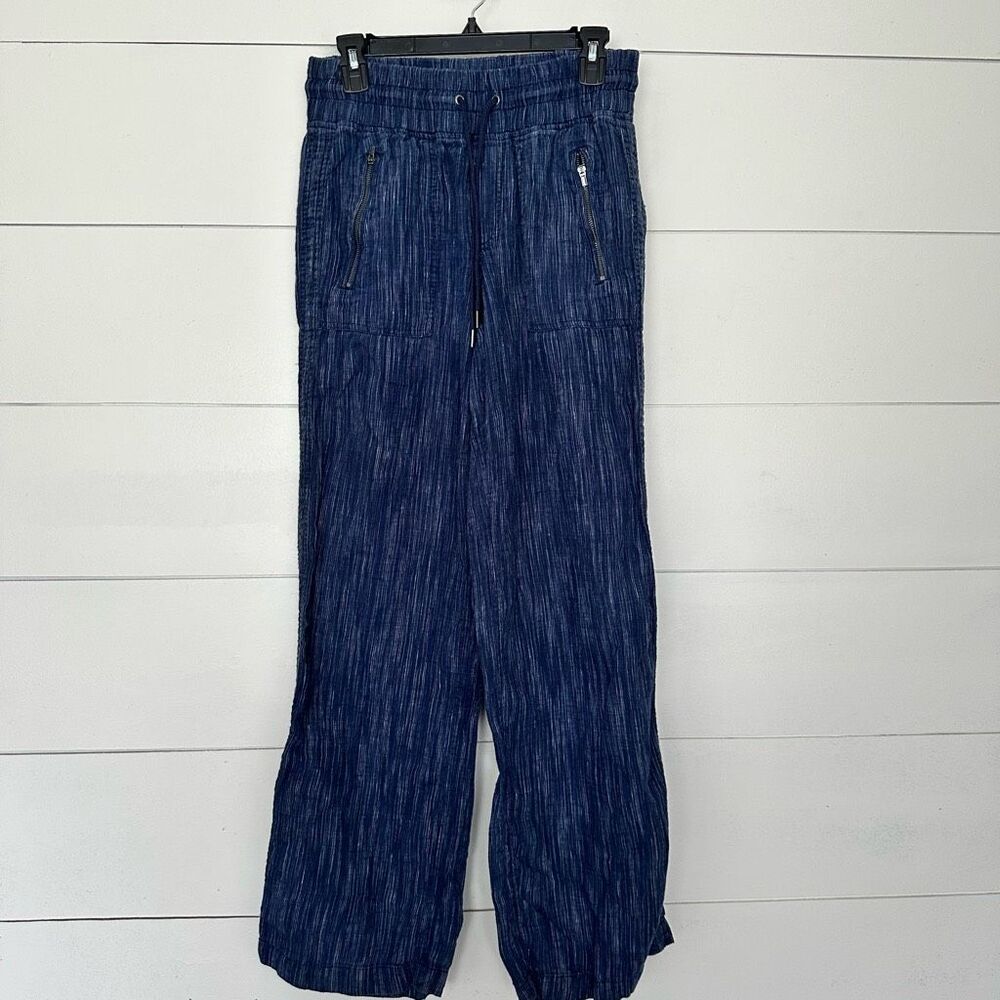 Athleta Women’s 8 Cabo Linen Striped Wide Leg Pants